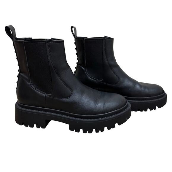 Michael by Michael Shannon “Alexander” Black Lug Sole Chelsea Boots — Size 8 - Picture 1 of 6